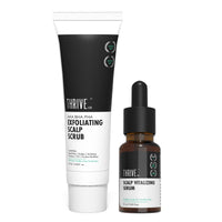 ThriveCo Scalp Care Kit | AHA BHA PHA Exfoliating Scalp Scrub (25ml) & Scalp Vitalizing Serum (10ml)