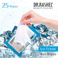 DR.RASHEL Ice Fresh Face Wet Wipes pack of 2 25 gm