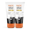 VLCC Bright Glow Serum Face Wash with Vitamin C Serum & Charcoal