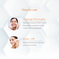 VLCC Bright Glow Serum Face Wash with Vitamin C Serum & Charcoal