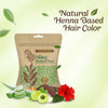 Nisha Hair Colour for Women Natural Brown 100% Henna-Based Powder Long-Lasting Herbal Formula Ammonia-Free 45g Zipper Pouch