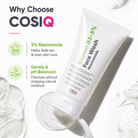 CosIQ Vitamin B3-5% Niacinamide Face Wash, 100ml (Pack of 3)
