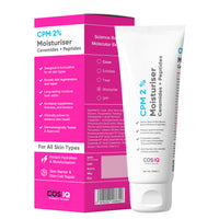 CosIQ CPM 2% Ceramides with Peptides Moisturizer for Intense Moisturizing and Skin Strengthening, 100ml (Pack of 3)