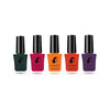 Asmee Premium Gel Nail Polish Forest Green | Mustard Yellow | Orange Crush | Carnation Pink | Amethyst