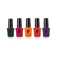 Asmee Premium Gel Nail Polish Forest Green | Mustard Yellow | Orange Crush | Carnation Pink | Amethyst