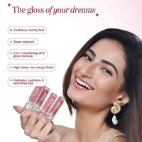 Gush Beauty Glaze Lip Oil Gloss High Shine & Hydrating Brown Gloss 2.8 ml