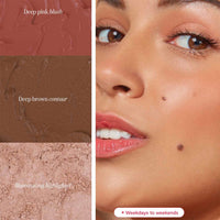 Gush Beauty Stacked In Your Favour, 3 In 1 Multipurpose Face Palette Including Blush, Contour And Highlighter 6.9 gm