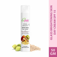 La Pink Ideal Bright Day Cream SPF 15 with White Haldi & Kakadu Plum for Brightened Glass Skin 50 gm