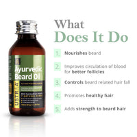 Ustraa Ayurvedic Beard Oil For Men With Yastimadhuka Taila & 7 Natural Herbs