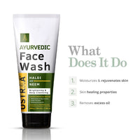 Ustraa Ayurvedic Face Wash Haldi & Neem 200 gm