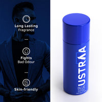 Ustraa Blue Deodorant For Men Cool, Aquatic Fragrance 150 ml