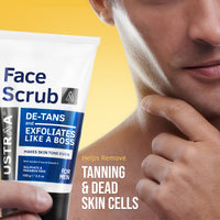 Ustraa De-Tan Face Scrub For Men 100 gm