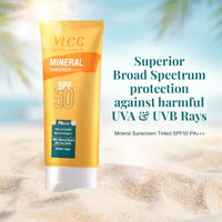 VLCC Mineral Sunscreen Tinted Spf 50 Pa+++ Ultra Lightweight 50 gm