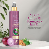 VLCC Onion & Fenu Greek Hair Oil For Strenghtening Hair Follicles 200 ml