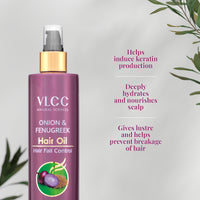 VLCC Onion & Fenu Greek Hair Oil For Strenghtening Hair Follicles 200 ml