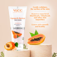 VLCC Papaya & Apricot Face Scrub With Gentle Scrub To Remove Dead Skin, Dirt 80 gm