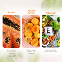 VLCC Papaya & Apricot Face Scrub With Gentle Scrub To Remove Dead Skin, Dirt 80 gm