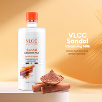 VLCC Sandal Cleansing Milk Deep Cleanses & Soothes Skin With Sandal, Fenugreek & Indian Berberry Extracts 500 ml