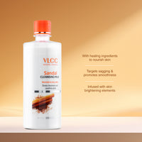 VLCC Sandal Cleansing Milk Deep Cleanses & Soothes Skin With Sandal, Fenugreek & Indian Berberry Extracts 500 ml