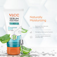 VLCC Serum Facewash With Hyaluronic Acid Serum & Charcoal For Oil Control & Bright Glow Dermatologically Tested 100 ml
