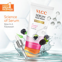 VLCC Serum Facewash With Vitamin C Serum & Mulberry To Reduce Blemishes & Bright Glow Dermatologically Tested 100 ml