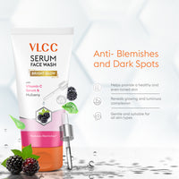 VLCC Serum Facewash With Vitamin C Serum & Mulberry To Reduce Blemishes & Bright Glow Dermatologically Tested 100 ml