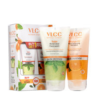 VLCC Tulsi Acne Clear Face Wash with FREE Orange Oil Pore Cleansing Face Wash Buy One Get One 150 ml 300 ml