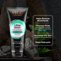 VLCC Ultimo Blends Charcoal Face Pack For Whitening, Detoxifying, Reducing Blackheads & Dark Spots 100 gm