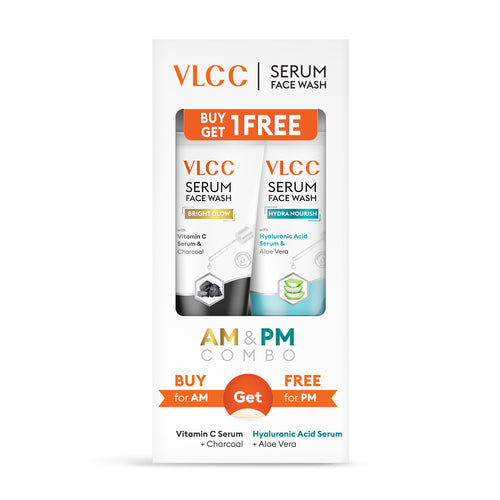 VLCC Vitamin C and Hyaluronic Acid Serum Face Wash with Charcoal and Aloe Vera 300 ml 300 ml