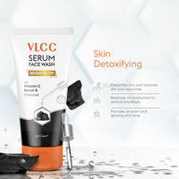 VLCC Vitamin C and Hyaluronic Acid Serum Face Wash with Charcoal and Aloe Vera 300 ml 300 ml