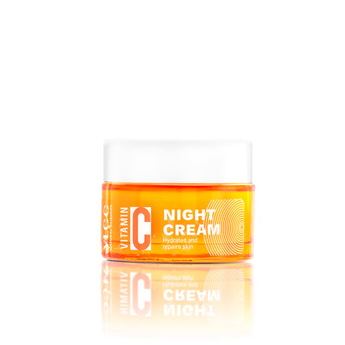 VLCC Vitamin C Night Cream Hydrates & Repairs Skin With 15% Vitamin C, Vitamin E, Hyaluronic Acid & Rosehip Seed Oil 50 gm