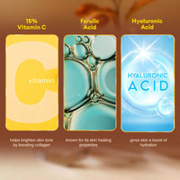 VLCC Vitamin C Serum Glow Boost With 15% Vitamin C, Ferulic Acid & Hyaluronic Acid 30 ml