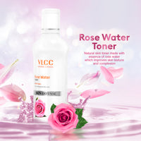 VLCC Rose Water Toner With Rose, Aloe Vera, Mint, Date Fruit