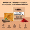 Ghar Soaps Magic Bar Sandal Wood And Saffron for DeTan and Glowing Brightening Skin