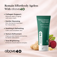Above 40 Glow Face Wash – Korean Anti Ageing & Brightening Cleanser with Glutathione 100 ml