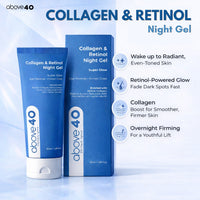 Above 40 Retinol Night Cream – Korean Anti Aging Lightweight Gel Cream for Fine Lines & Wrinkles with Retinol & Collagen | Women & Men 50 gm