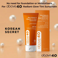 Above 40 Tinted Sunscreen SPF 50 PA++++ – Korean Glow Sunblock with Niacinamide & Hyaluronic Acid 50 ml