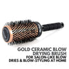 Alan Truman Gold Ceramic Blow Drying Brush - Medium