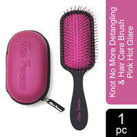Alan Truman Knot No More Detangling & Hair Care Brush - Pink Hot Glare