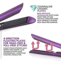 Alan Truman Purple AT102 Tourmaline Ceramic Styler