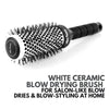 Alan Truman White Ceramic Blow Drying Brush Medium
