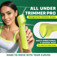 LetsShave All Under Trimmer Pro for Women, Bikini & Private Area Trimmer, Skin-Safe Gold Titanium Blades, 90Min Runtime, Waterproof Body Groomer