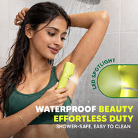 LetsShave All Under Trimmer Pro for Women, Bikini & Private Area Trimmer, Skin-Safe Gold Titanium Blades, 90Min Runtime, Waterproof Body Groomer