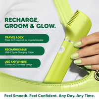 LetsShave All Under Trimmer Pro for Women, Bikini & Private Area Trimmer, Skin-Safe Gold Titanium Blades, 90Min Runtime, Waterproof Body Groomer