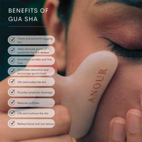 Anour Rose quartz Gua Sha Stone 1 Piece