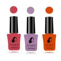 Asmee Classic Nail Polish Magic Orange | Coral Rose | Wisteria
