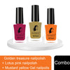 Asmee Hamper 10 Golden Treasure Classic Nail Polish | Lotus Pink Premium Nail Polish | Mustard Yellow Gel Nail Polish
