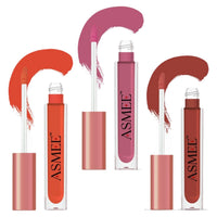 Asmee Liquid Matte lipstick Orange Lily | Bergenia | Maroon petunia