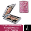 Majestique Glitter Portable Double-Sided Mirror Assorted 1 Piece