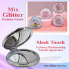 Majestique Mini Mix Glitter Pocket Makeup Mirror Assorted 1 Piece